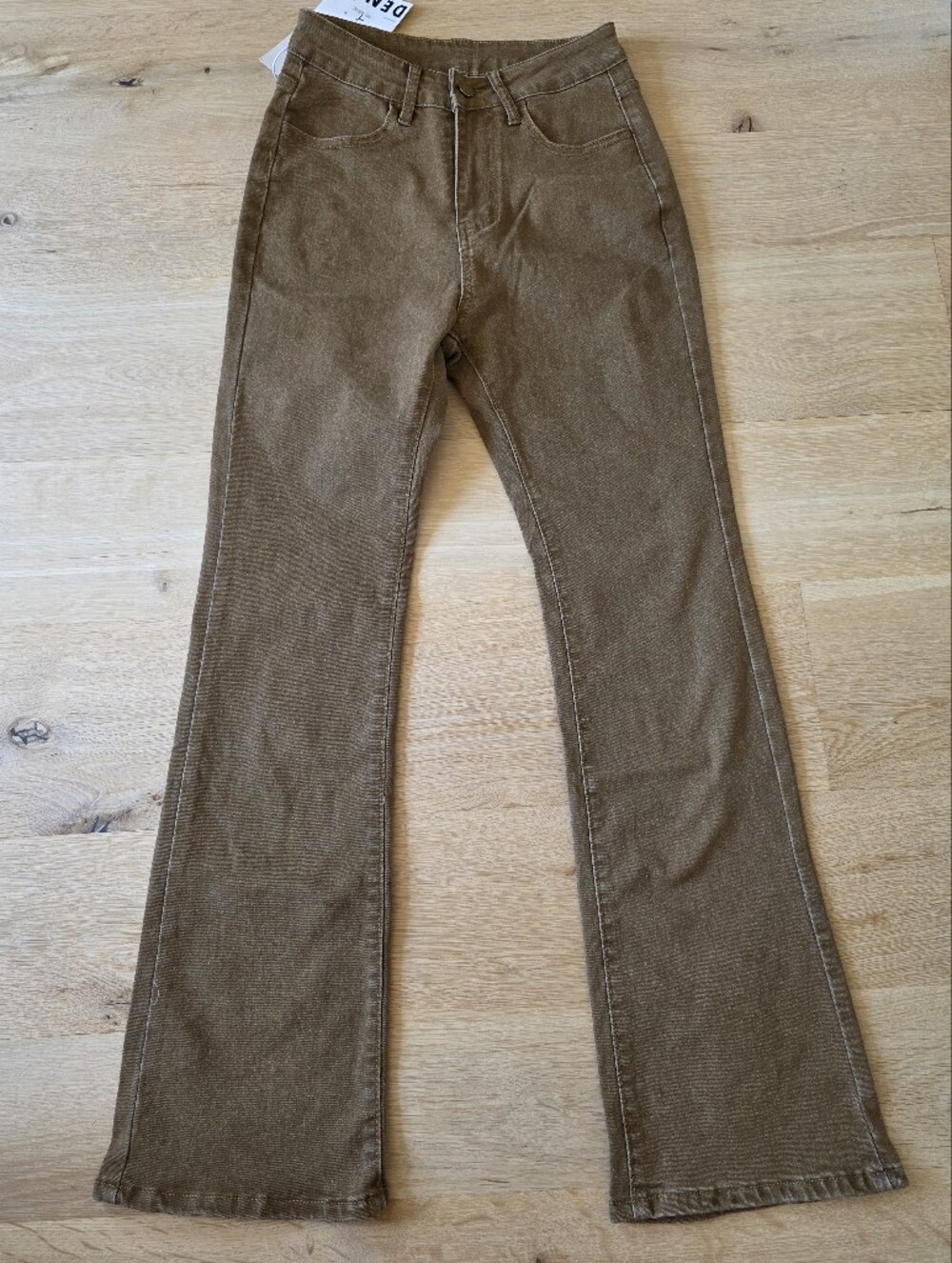 Vintage High Rise Flare Brown Denim Jeans Bootcut Earthy Pants Granola Girl 70s